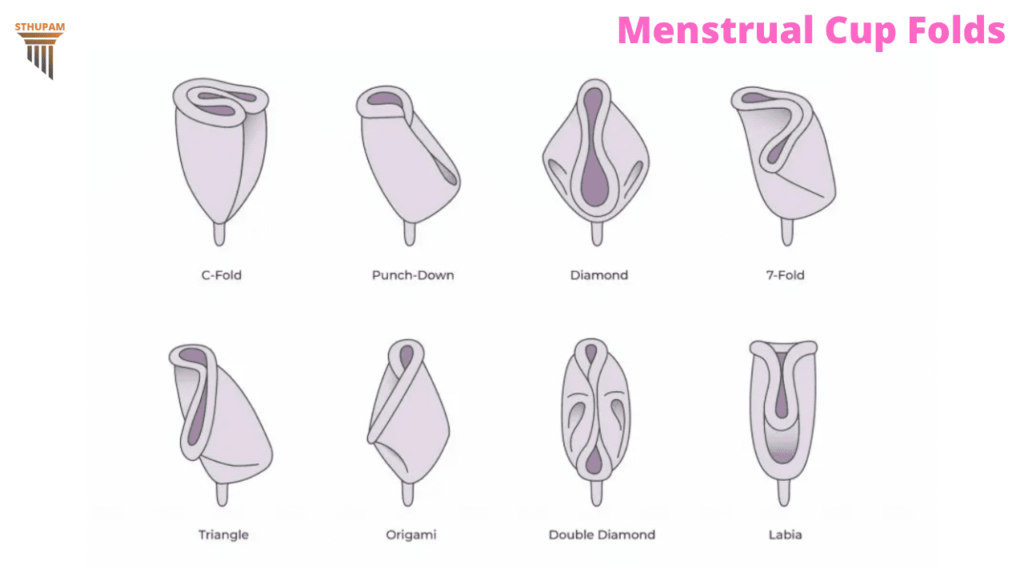 menstrual cup folds